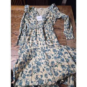 NWT Tuckernuck Anna Cate Carson  blue Midi Dress sz Small